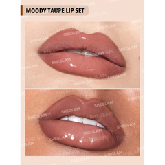 Sheglam Soft 90'S Glam Lip Liner And Lip Duo Set-Moody Taupe.