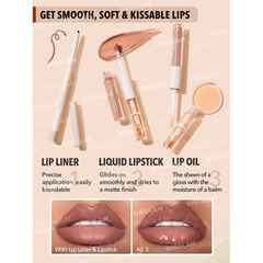 Sheglam Soft 90'S Glam Lip Liner And Lip Duo Set-Moody Taupe.