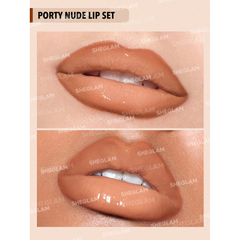 Sheglam Soft 90'S Glam Lip Liner And Lip Duo Set-Pouty Nude.