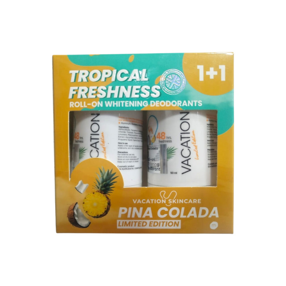 Vacation Roll On Pina Colada Whitening Deodorant 50 ml (Promo1+1) - Dr.Dawood Store