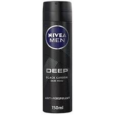Nivea Black Carbon Dark Wood Anti-Perspirant Spray 150Ml