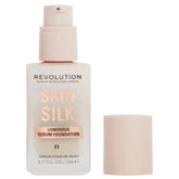 Revolution Skin Silk Radiant Satin Serum Foundation F1.