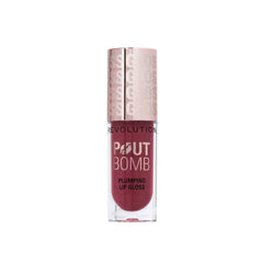Revolution Pout Bomb Plumping Gloss Rosewood Rose Pink.