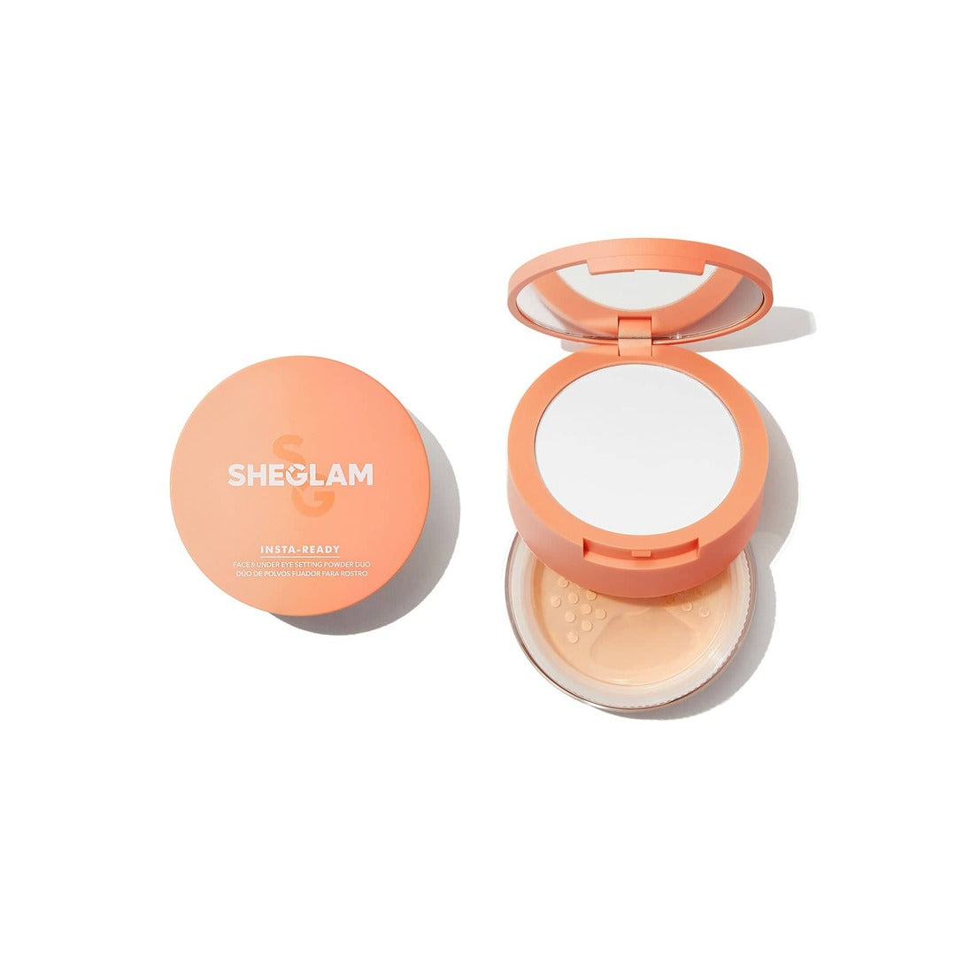 Sheglam Insta-Ready Face & Under Eye Setting Powder Duo-Natural Linen.