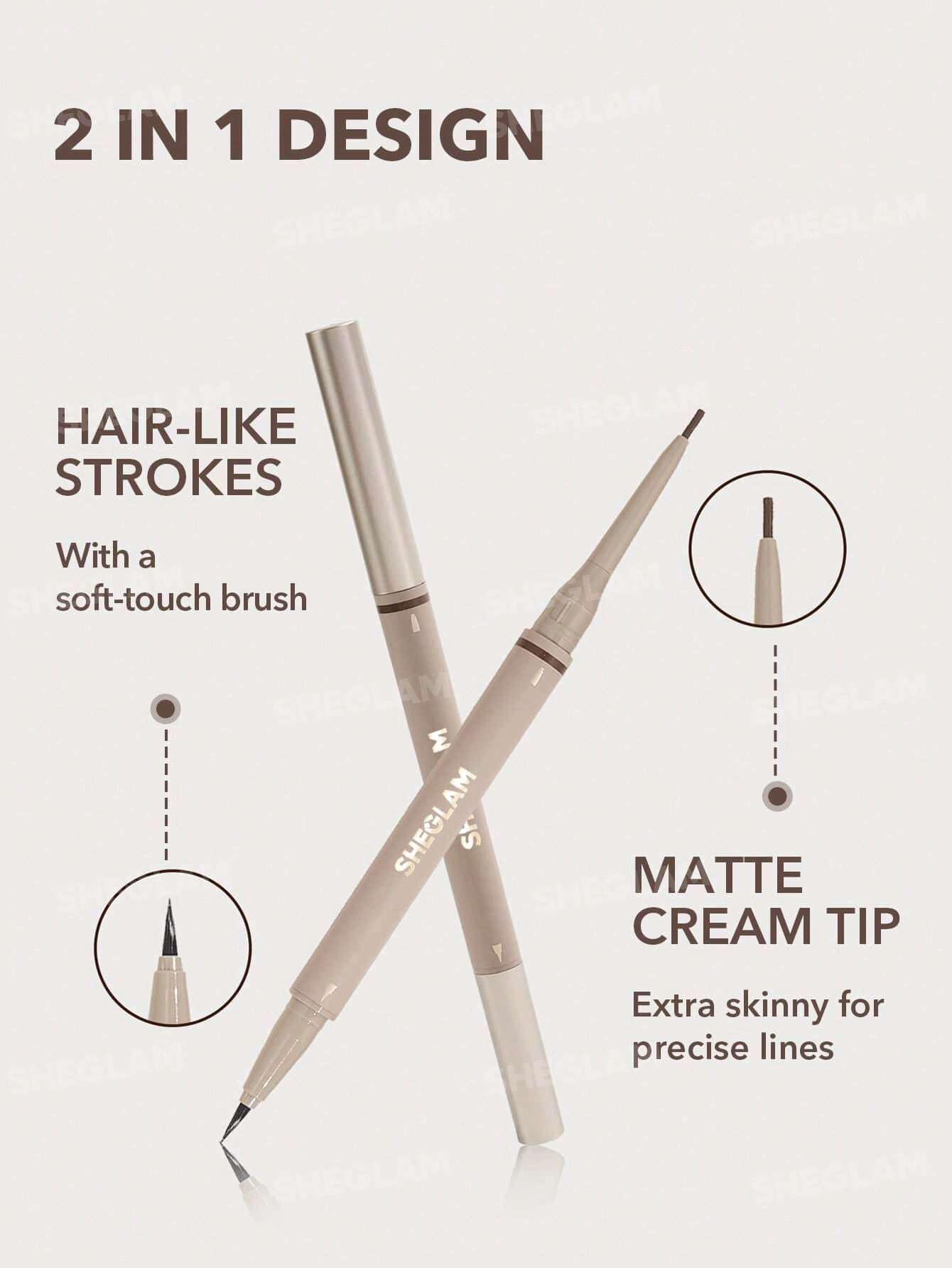 Sheglam Brows On Demand 2-In-1 Brow Pencil-Chocolate.