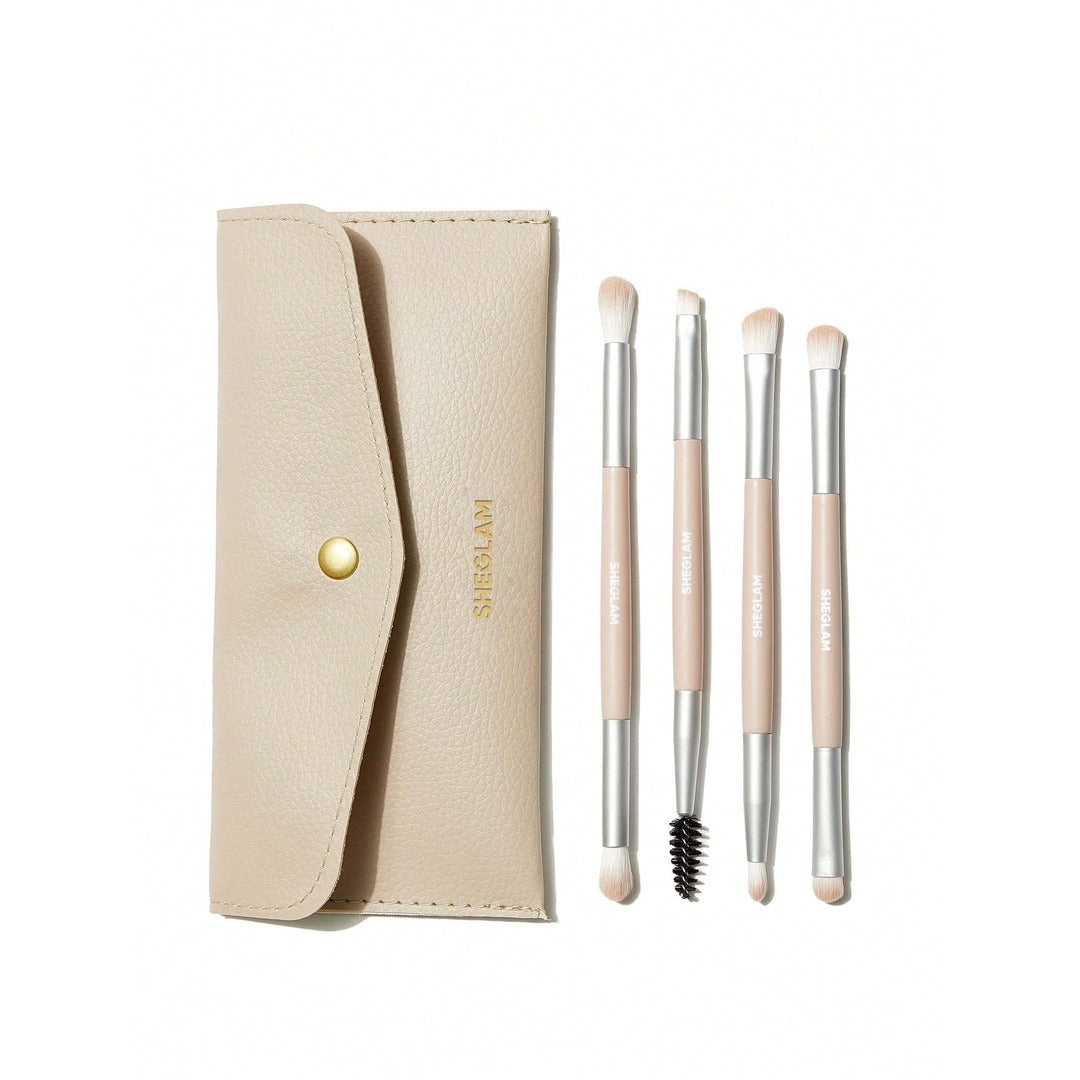 Sheglam Glam 101 Eye Essentials Brush Set With Bag.