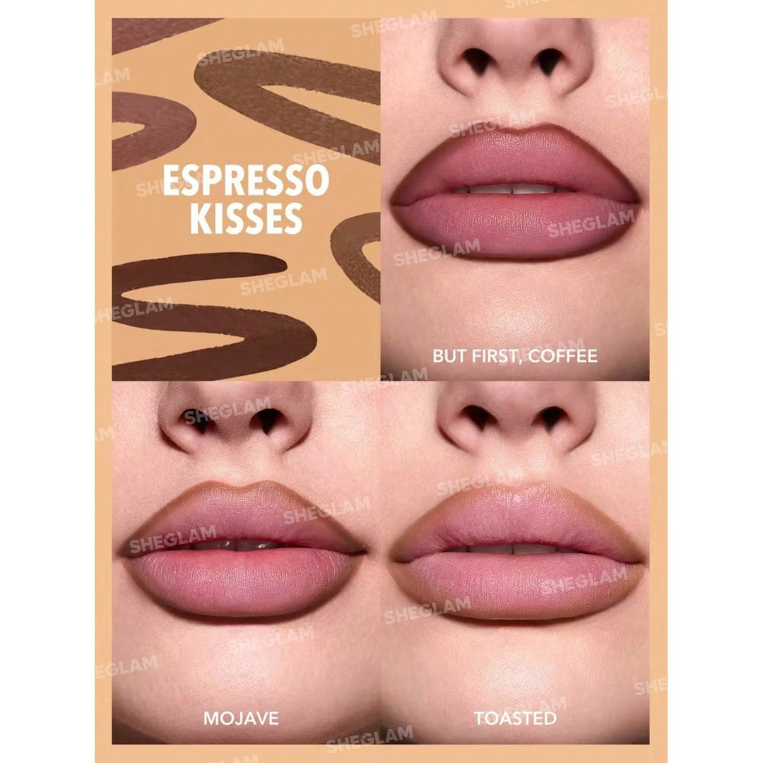 Sheglam So Lippy Lip Liner Set-Espresso Kisses.