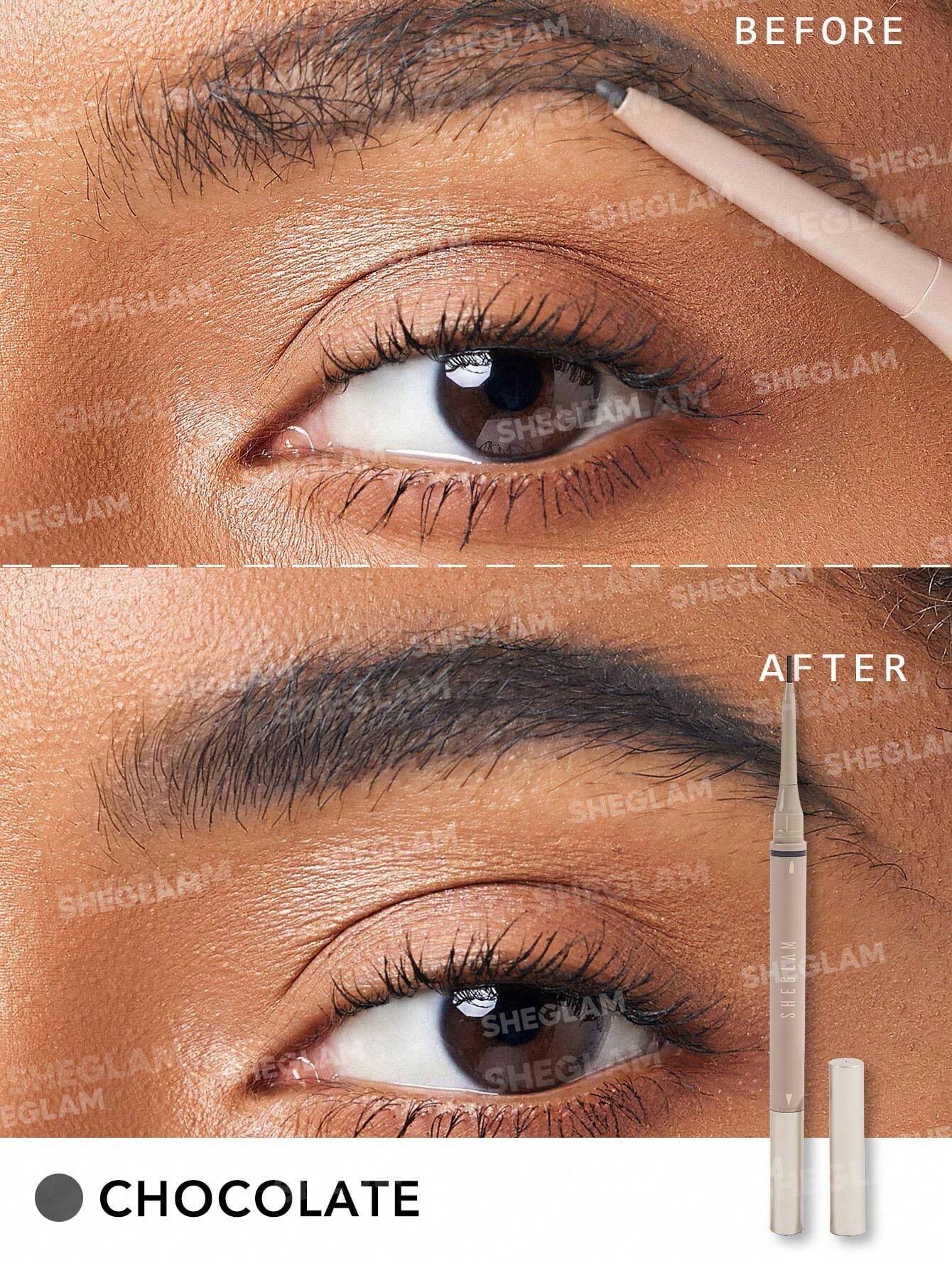 Sheglam Brows On Demand 2-In-1 Brow Pencil-Chocolate.