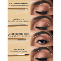 Sheglam Glam 101 Eye Essentials Brush Set With Bag.