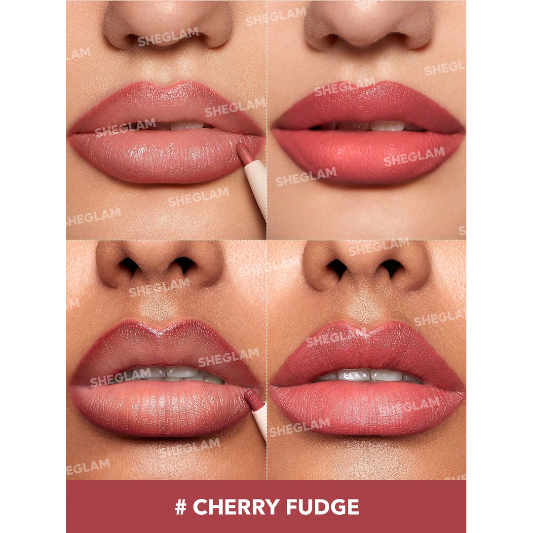 Sheglam Glam 101 Lipstick & Liner Duo - Cherry Fudge.