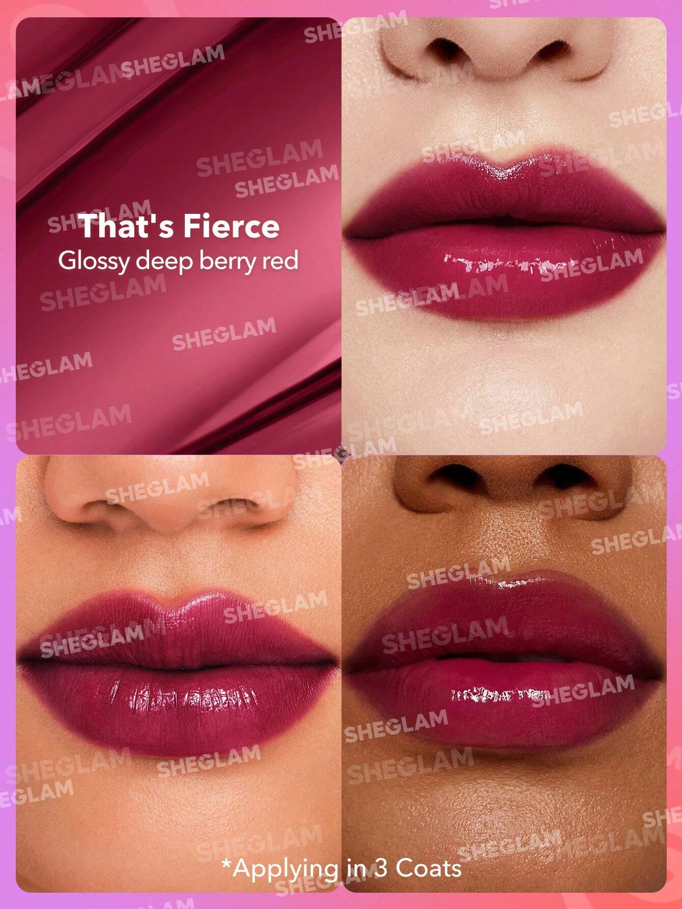 Sheglam Mirror Kiss High-Shine Lipstick-That'S Fierce.