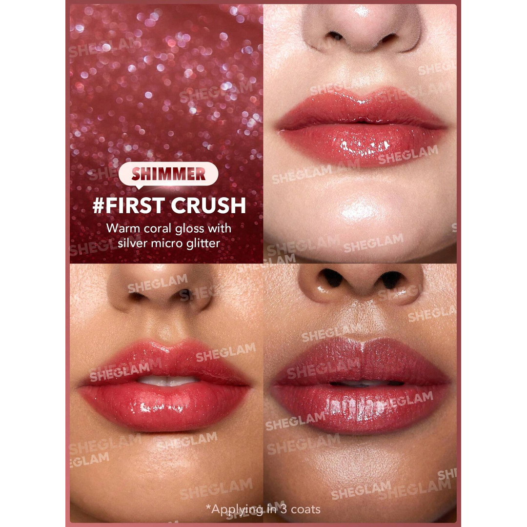 Sheglam Pout-Perfect Shimmer Lip Plumper-First Crush.