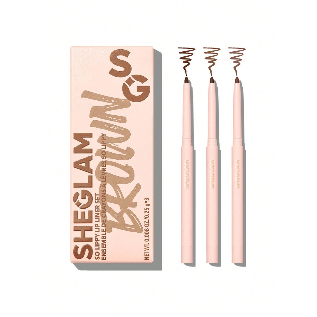 Sheglam So Lippy Lip Liner Set-Espresso Kisses.