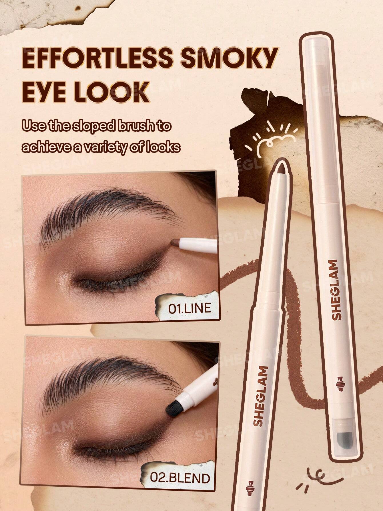 Sheglam Gel Glide Eyeliner Pencil-Brown.