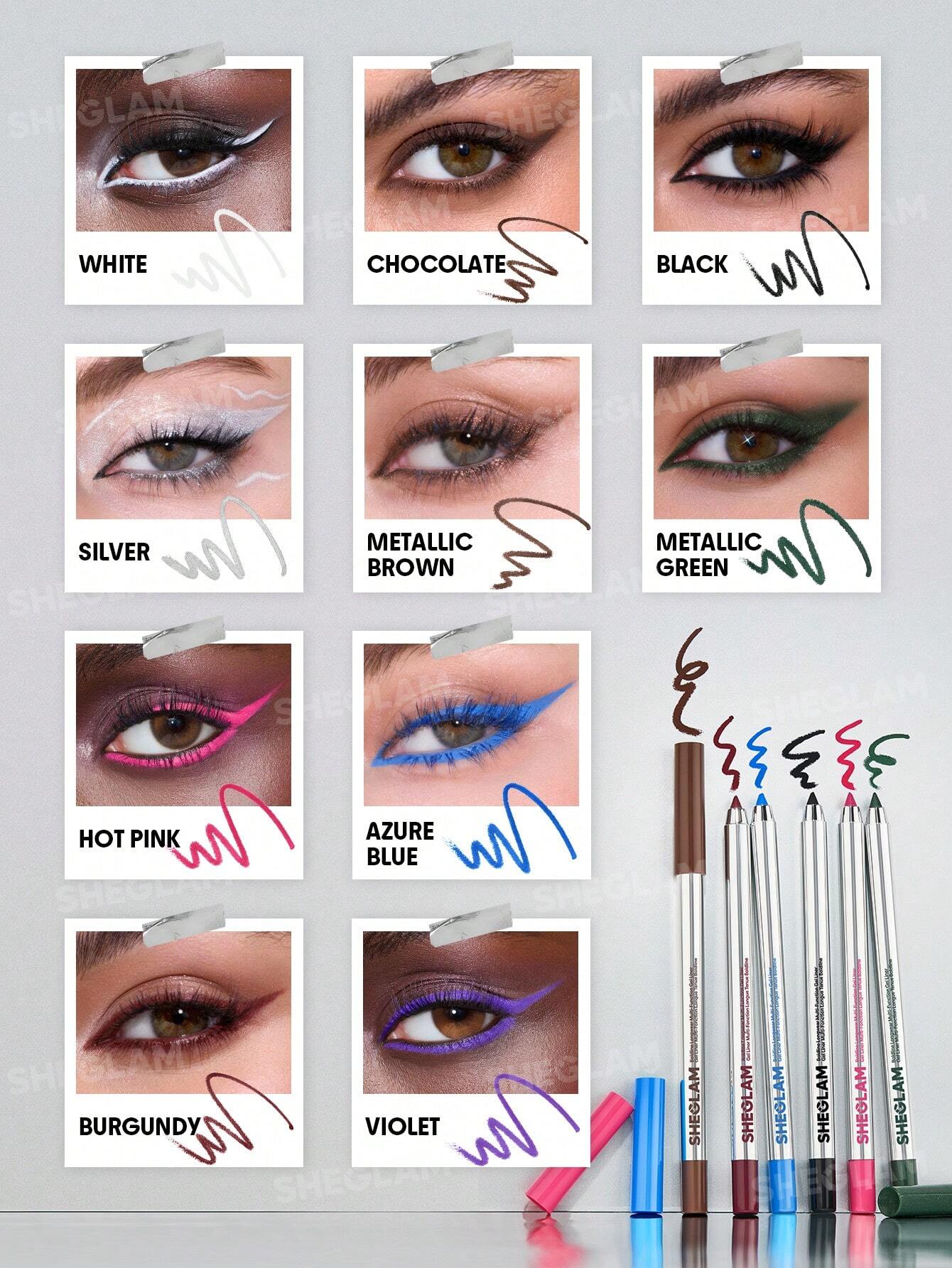 Sheglam Boldline Longwear Multi-Function Gel Liner-Metallic Brown.