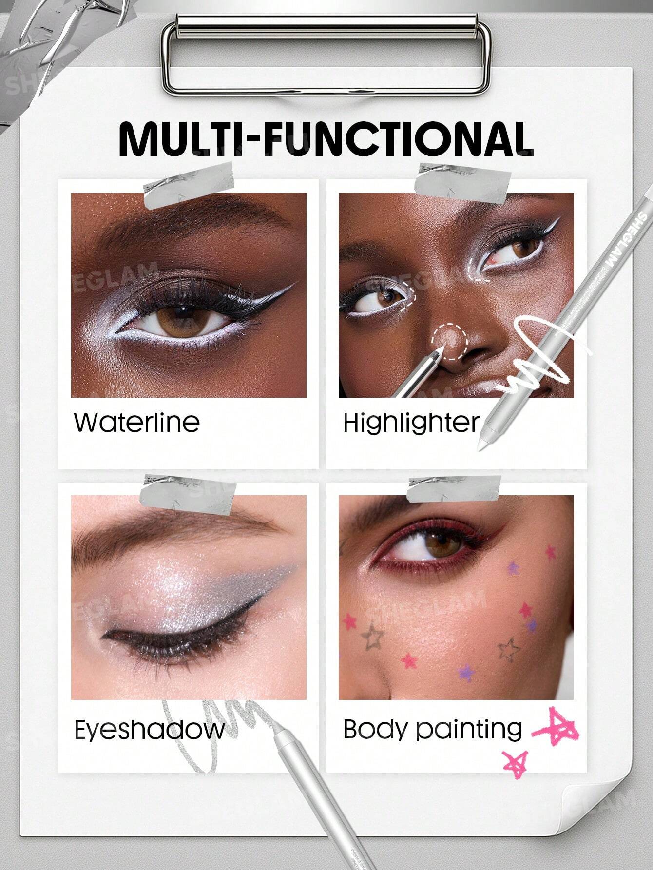 Sheglam Boldline Longwear Multi-Function Gel Liner-Metallic Green.