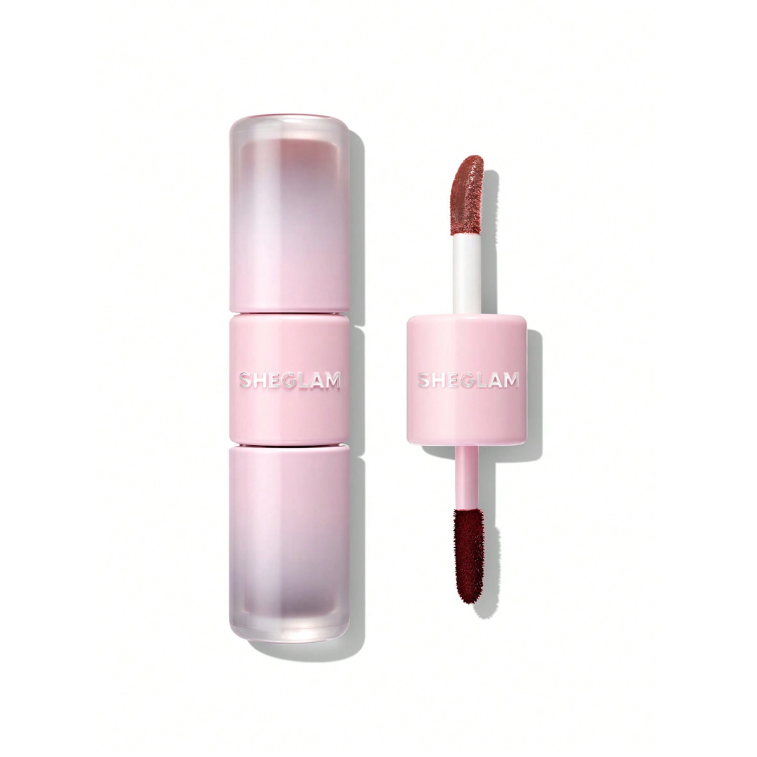 Sheglam Line To Shine Peel-Off Lip Stain & Gloss Duo-515 Fig Cookie.