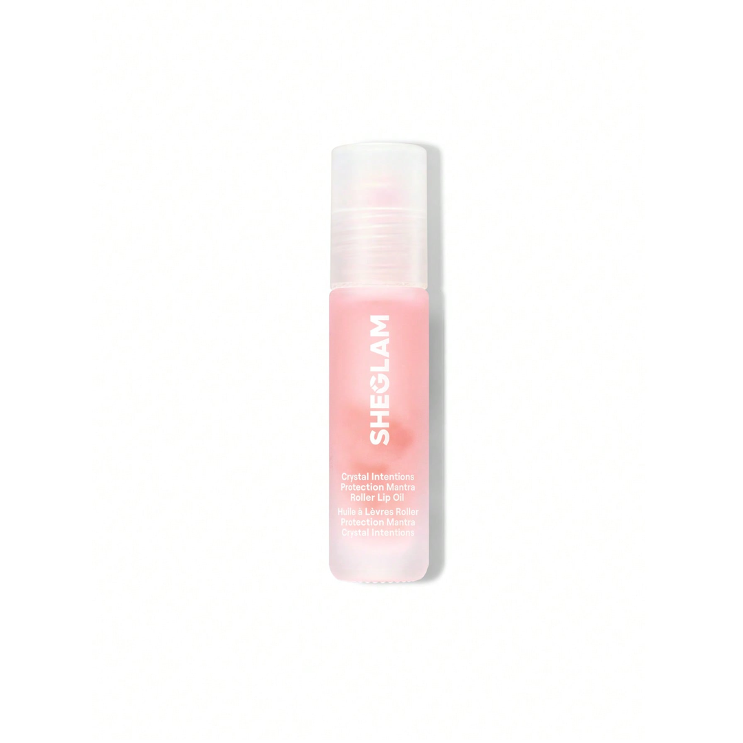 Sheglam Crystal Intentions Protection Mantra Roller Lip Oil-Rose Quartz.