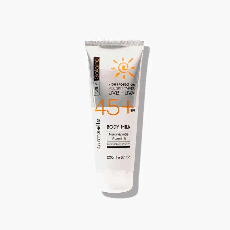 ديرمايل ميلك سولير حليب للجسم SPF 45+، 200 مل