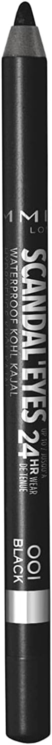 Rimmel London, Scandaleyes Waterproof Kohl Kajal Eyeliner, 01 Black, 1.3 G