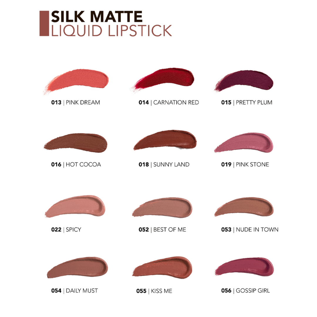 Flormar Silk Matte Liquid Lipstick 022 Spicy.
