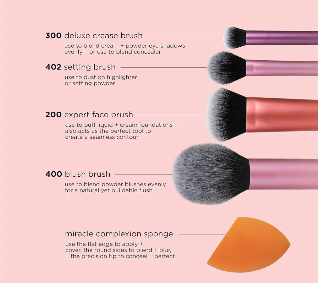 Real Techniques Everyday Essentials Brush Set.