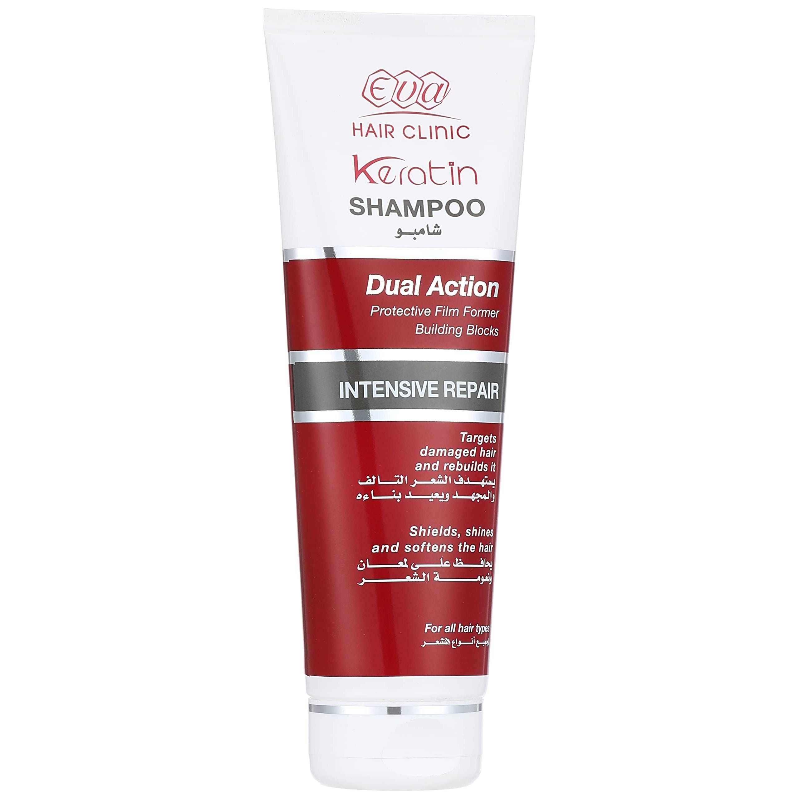 Eva keratin shampoo for all hairs - 230 ml - Dr.Dawood Store
