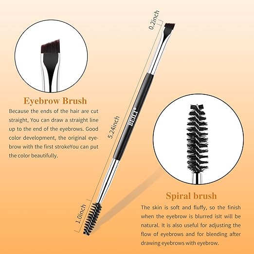 Beili Small Makeup Duo Eyebrow Brush(1Pcs)