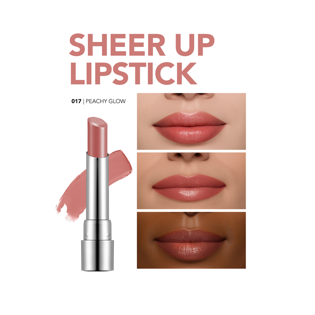 Flormar Sheer Up Lipstick 017 Peachy Glow.