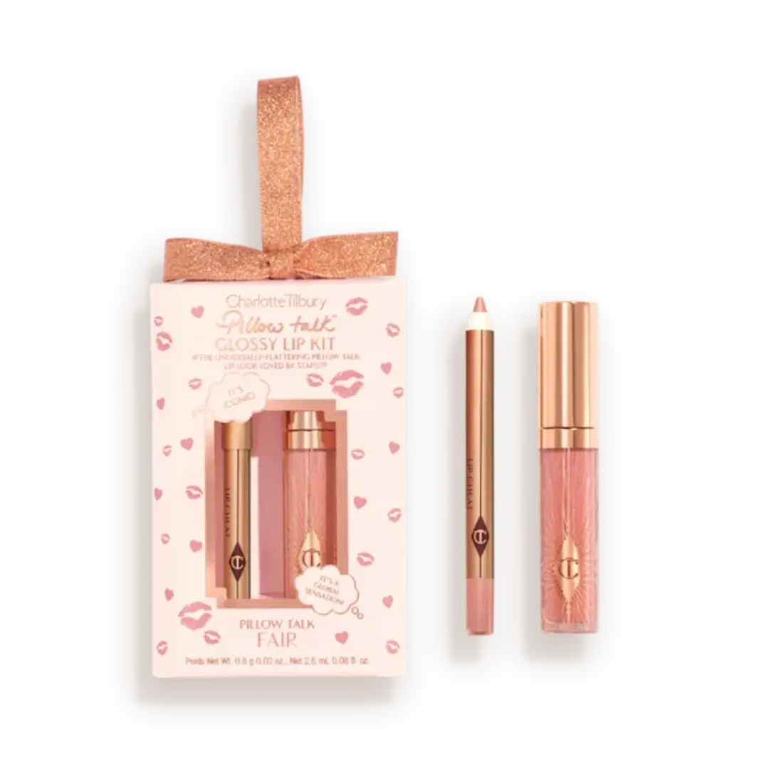 Charlotte Tilbury Mini Pillow Talk Fair Glossy Lip Duos.