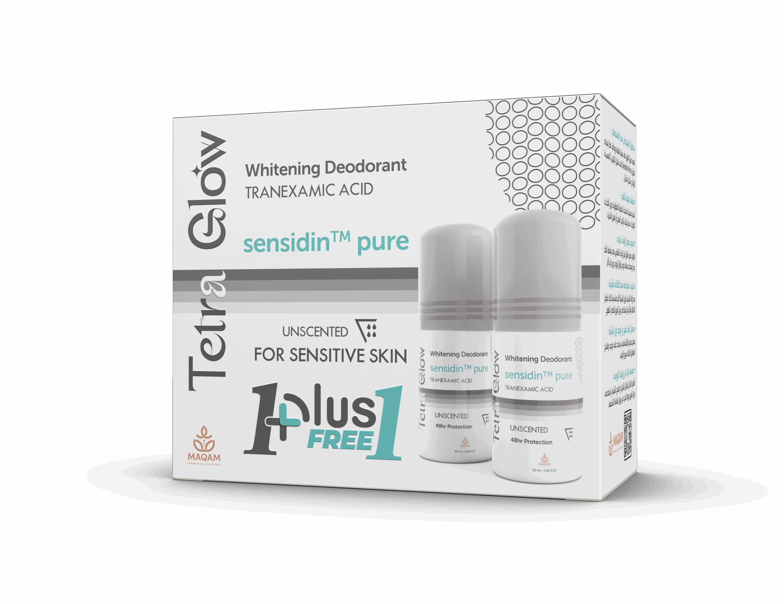 Tetra Glow Deodorant Roll On Unscented Promo Pack Scent: Unscented 100 gm - Dr.Dawood Store