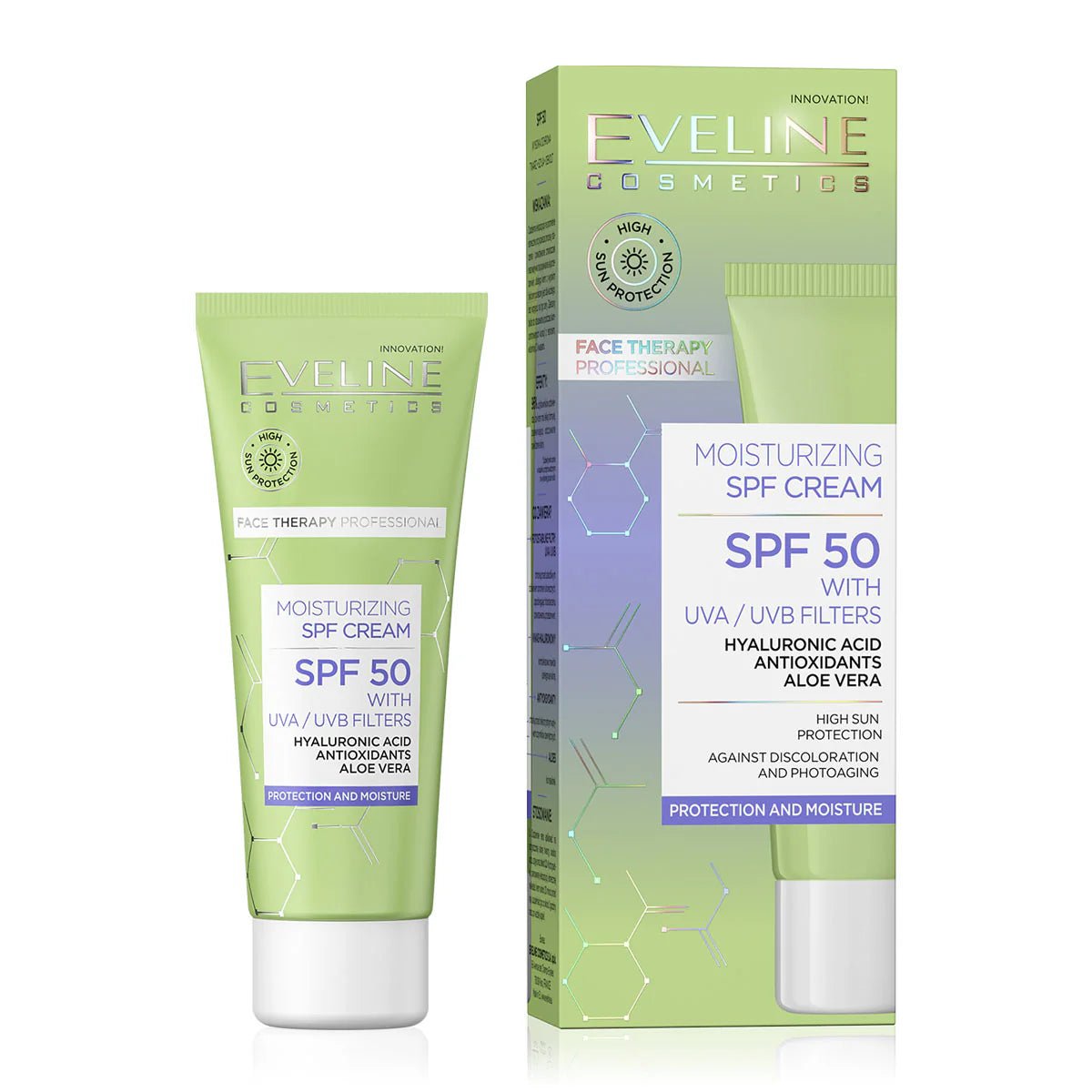 Eveline Face Therapy Professional Moisturising Spf 50 Cream - Advanced Sun Protection 30Ml