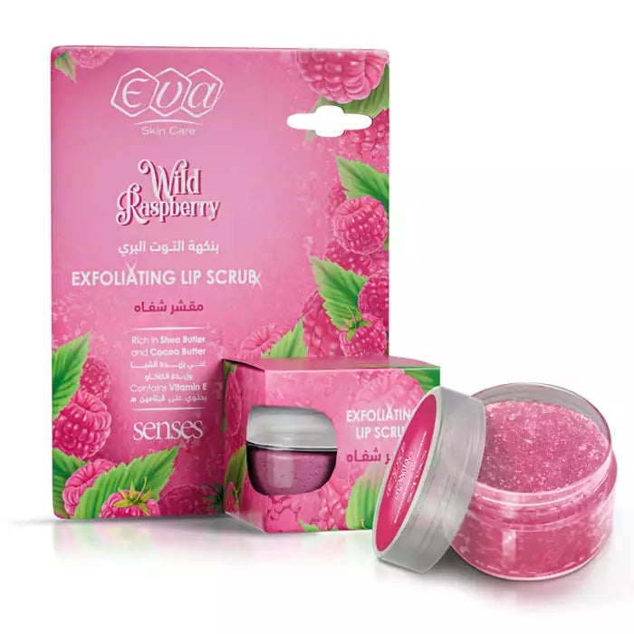 Eva Skin Care Senses Exfoliating Lip Scrub Raspberry 20Gm