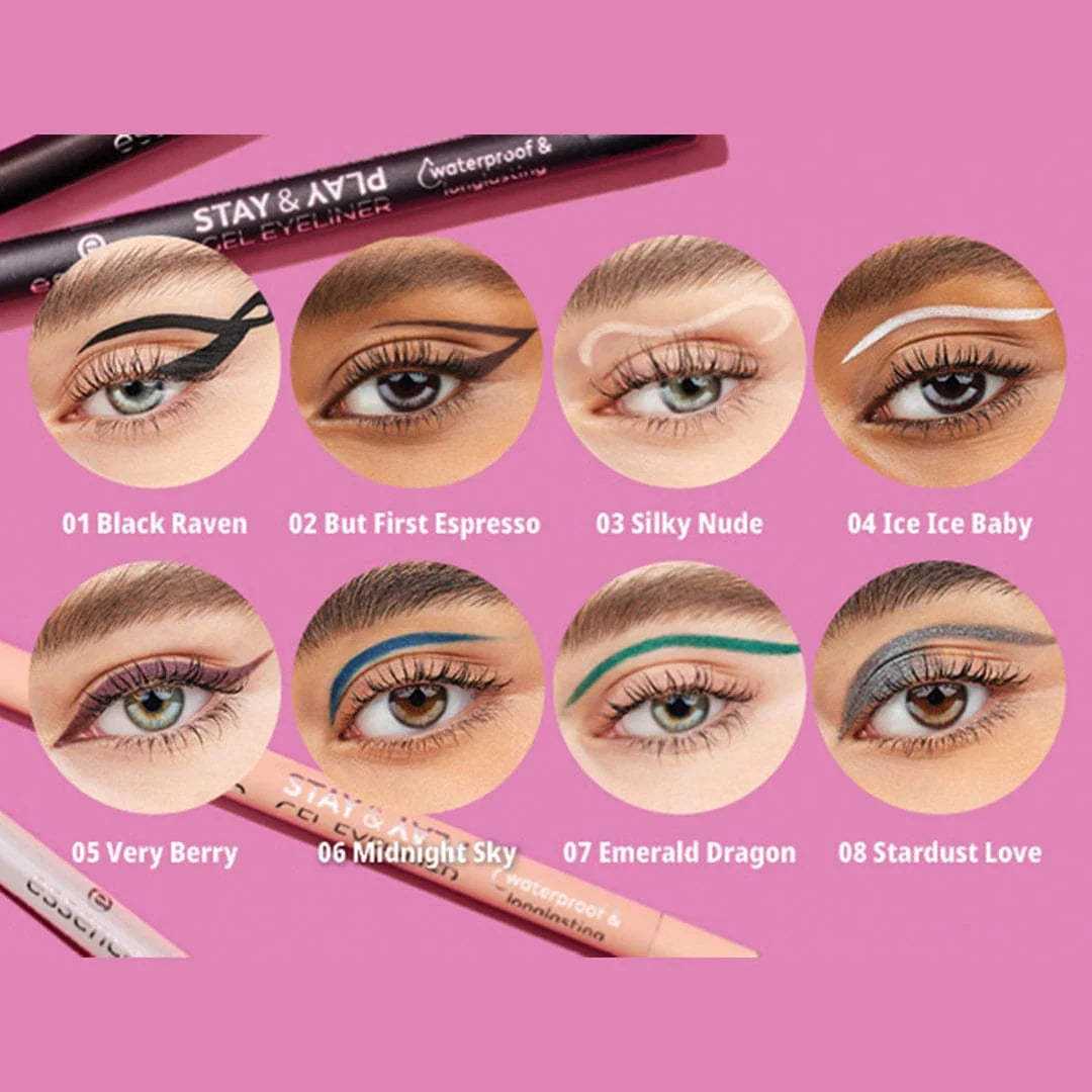 Essence Stay &amp; Play Gel Eyeliner 01 Black Raven.