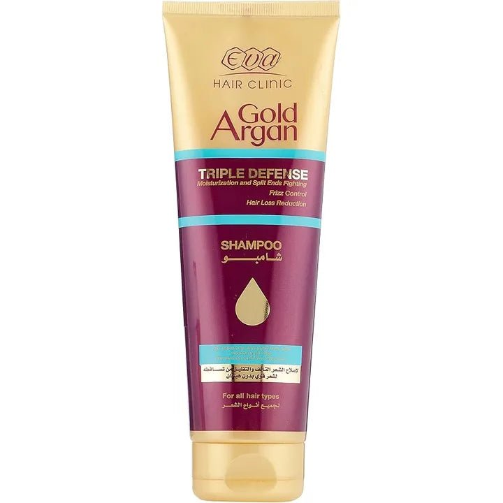 Eva Hair Clinic Gold Argan Hair Shampoo 230 ml - Dr.Dawood Store