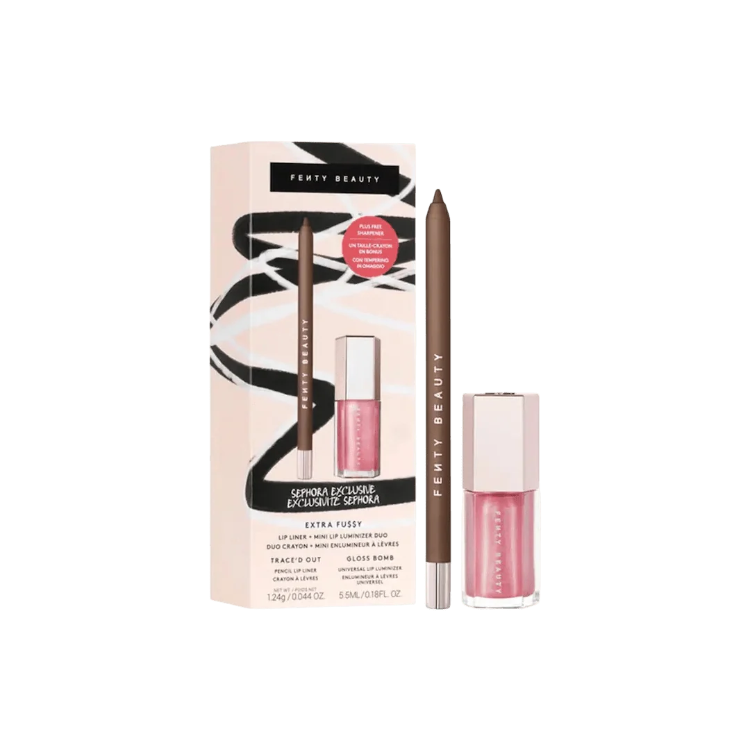 Fenty Beauty Extra Fu$$y Lip Liner + Mini Lip Luminizer Duo.