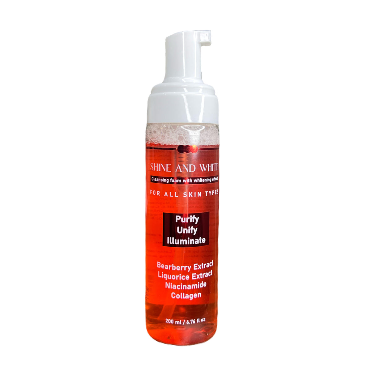 Shine And White Cleansing Foam With Whitening Effect 200Ml
