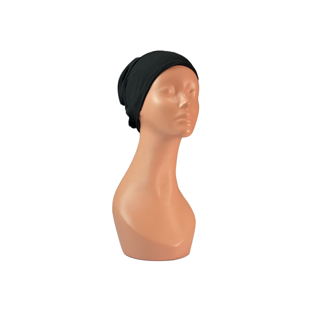 Africana Hijab Silky Bonnet ( Black )