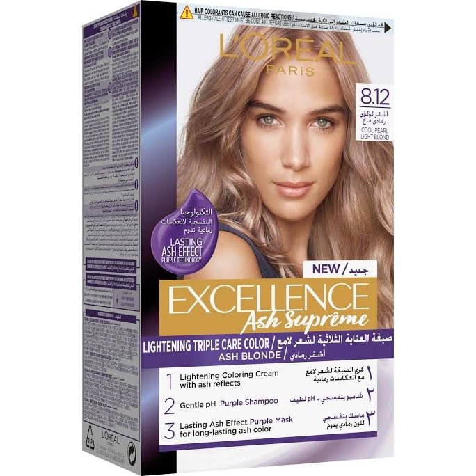 L’Oreal Excellence Ash Supreme 8.12 Cool Pearl Light Blond