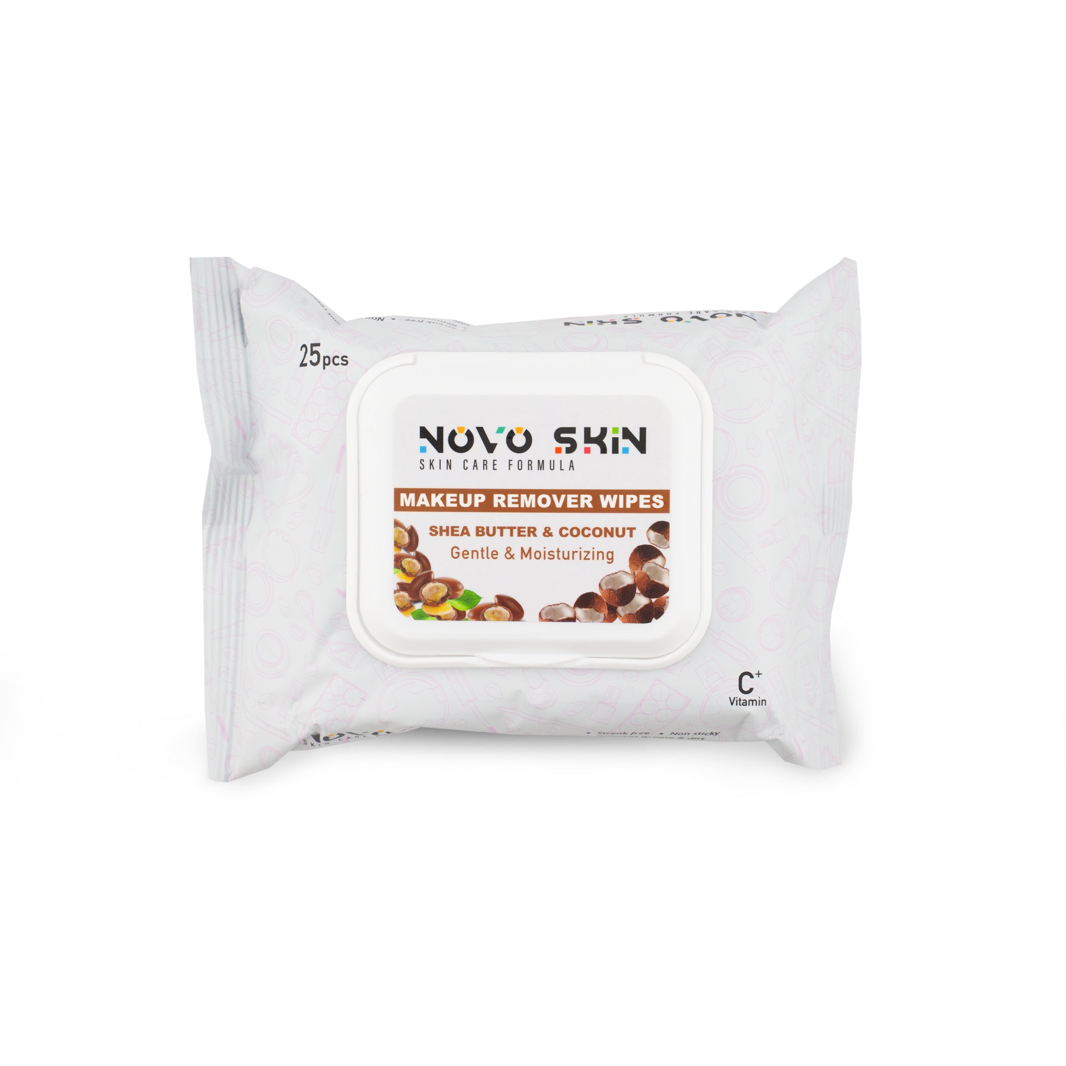Novo Makeup Remover Wipes ( Shea Butter & Coconut )