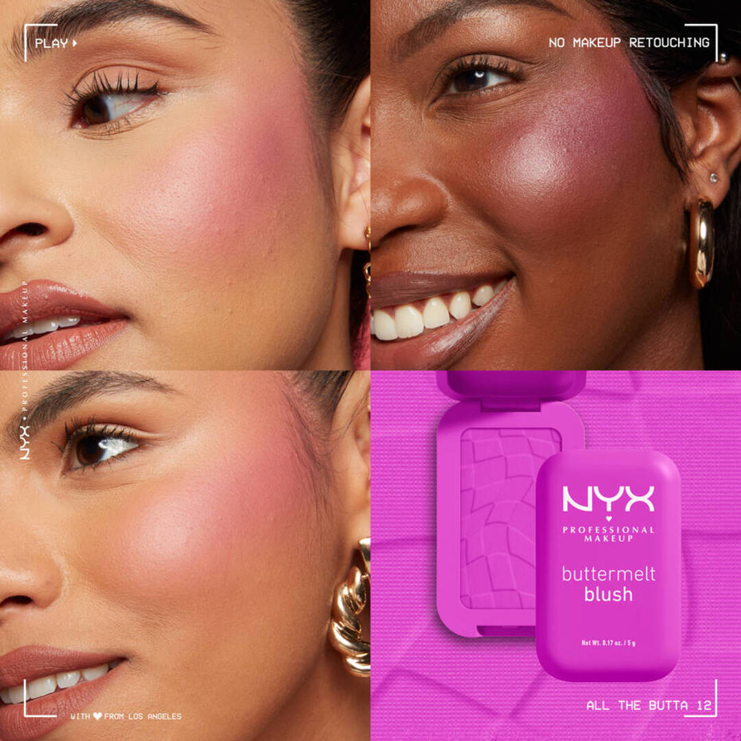 Nyx Buttermelt Blush All The Butta ( Electric Fuchsia).