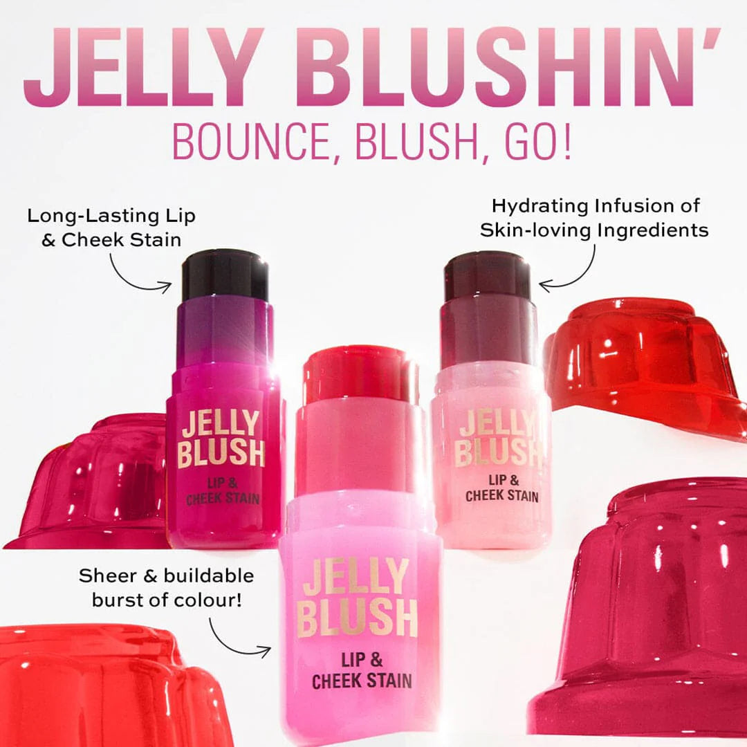 Revolution Jelly Blush Lip & Cheek Stain Peach Orange.