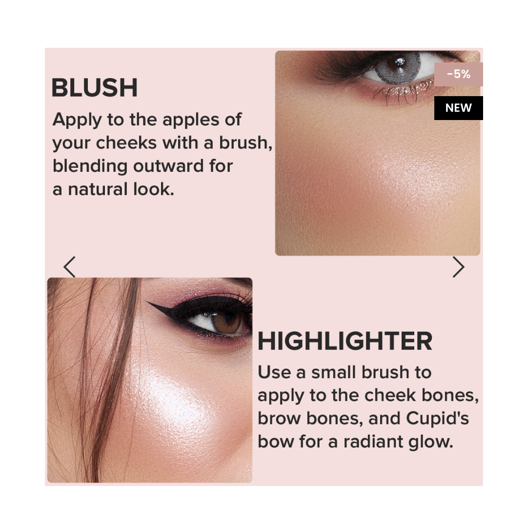 Character Paris The Face Diary Palette 2 In 1 Blusher&Highlighter.