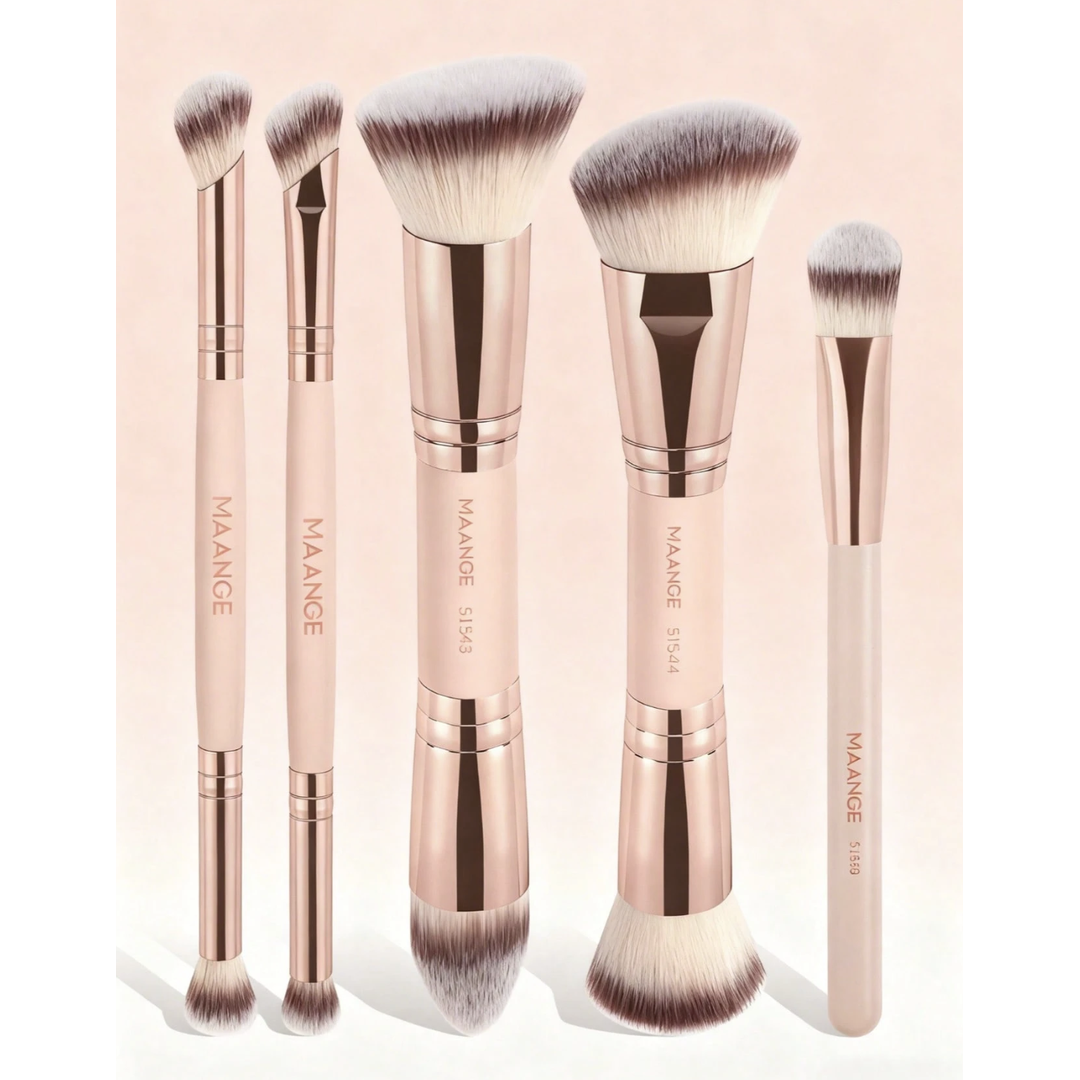 Maange Professional Makeup Brush Set 5 Pieces Apricot.