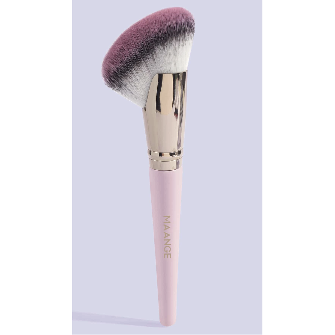 Maange Professional Makeup Sickle Shaped Brush Pink.