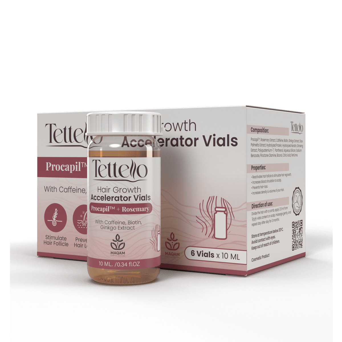 Tettello Hair Vials (6×10Ml)