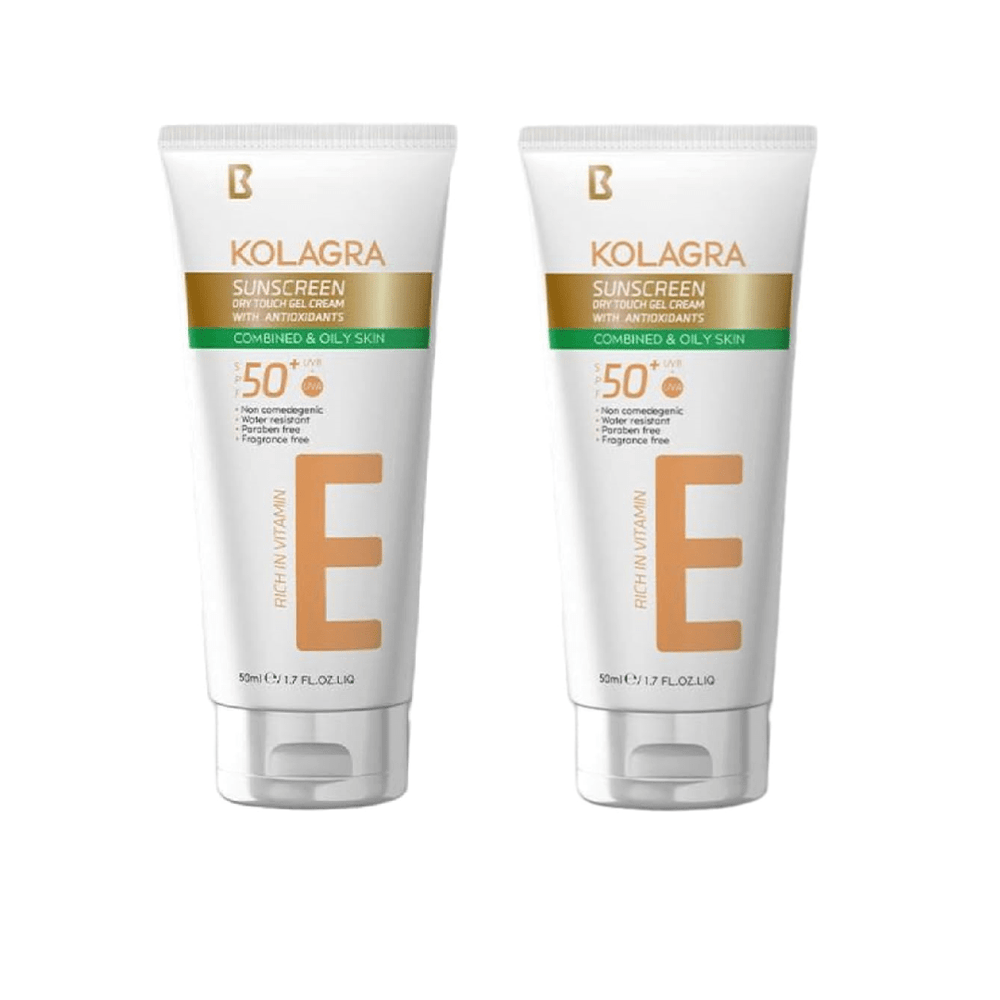 Kolagra Sunscreen Gel Cream SPF 50 (1+1 Free) - Dr.Dawood Store