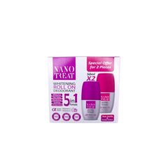 Nano Treat Whitening Roll On Candy Cotton &amp; Rose Vanilla Offer 1+1 - Dr.Dawood Store