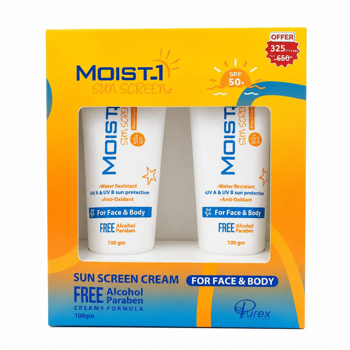 Moist-1 Sun Screen Cream 50Ml Offer (1+1)