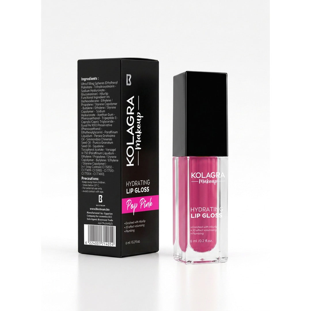Kolagra Hydrating Pop Pink Lip Gloss 6ml